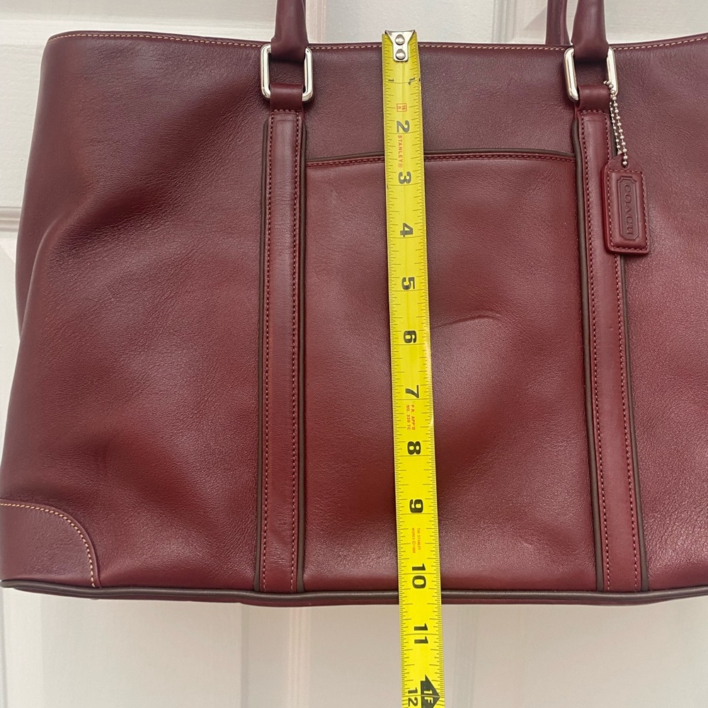 Coach Burgundy Red Leather Tote NWOT - Picture 8 of 15